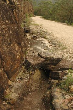 Great North Road hand hewn culvert c1836